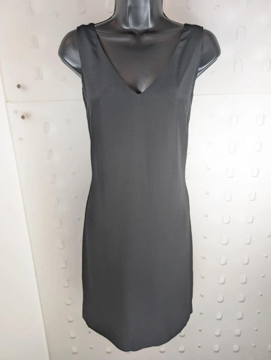 Cynthia Rowley Black Silk Shift Slip Dress UK8