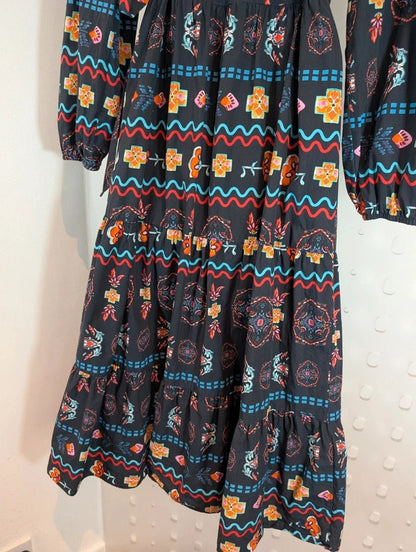 Never Fully Dressed Printed Cotton Wrap Dress UK12