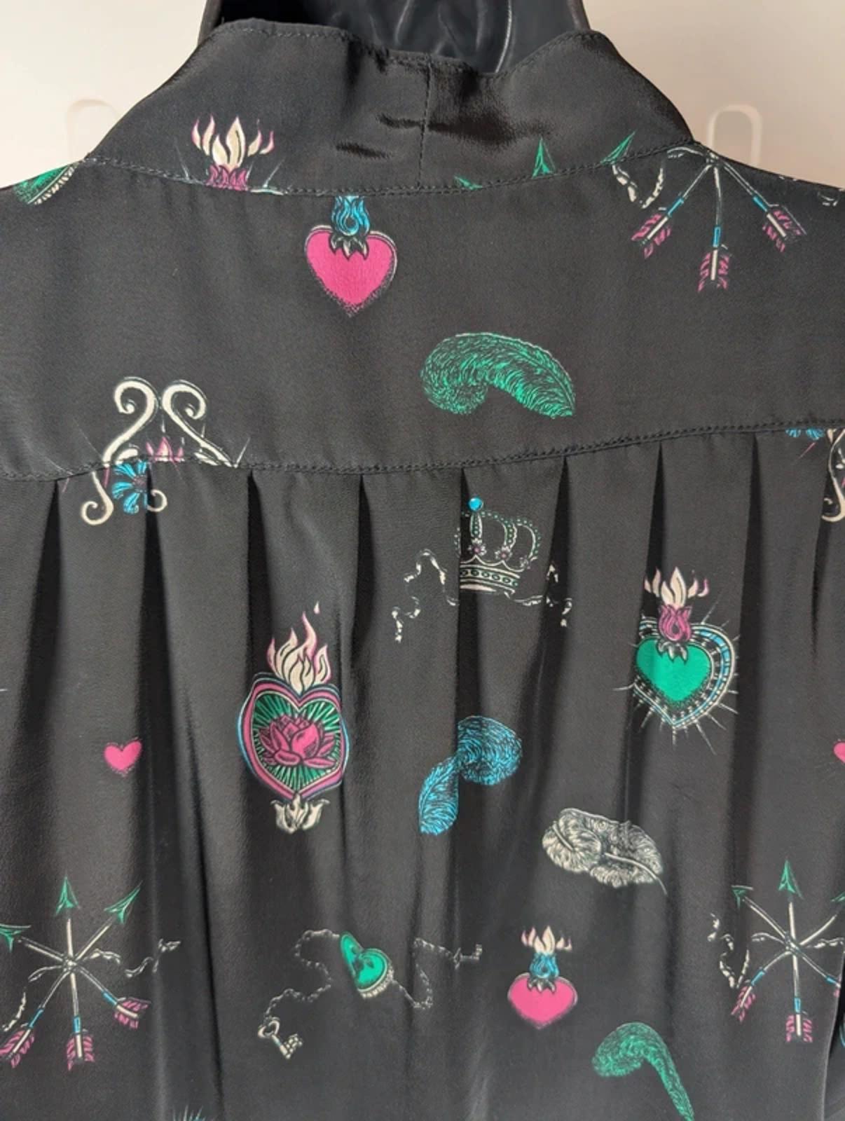 Stardust London "Betty" Blouse - Sacred Heart Print - XS