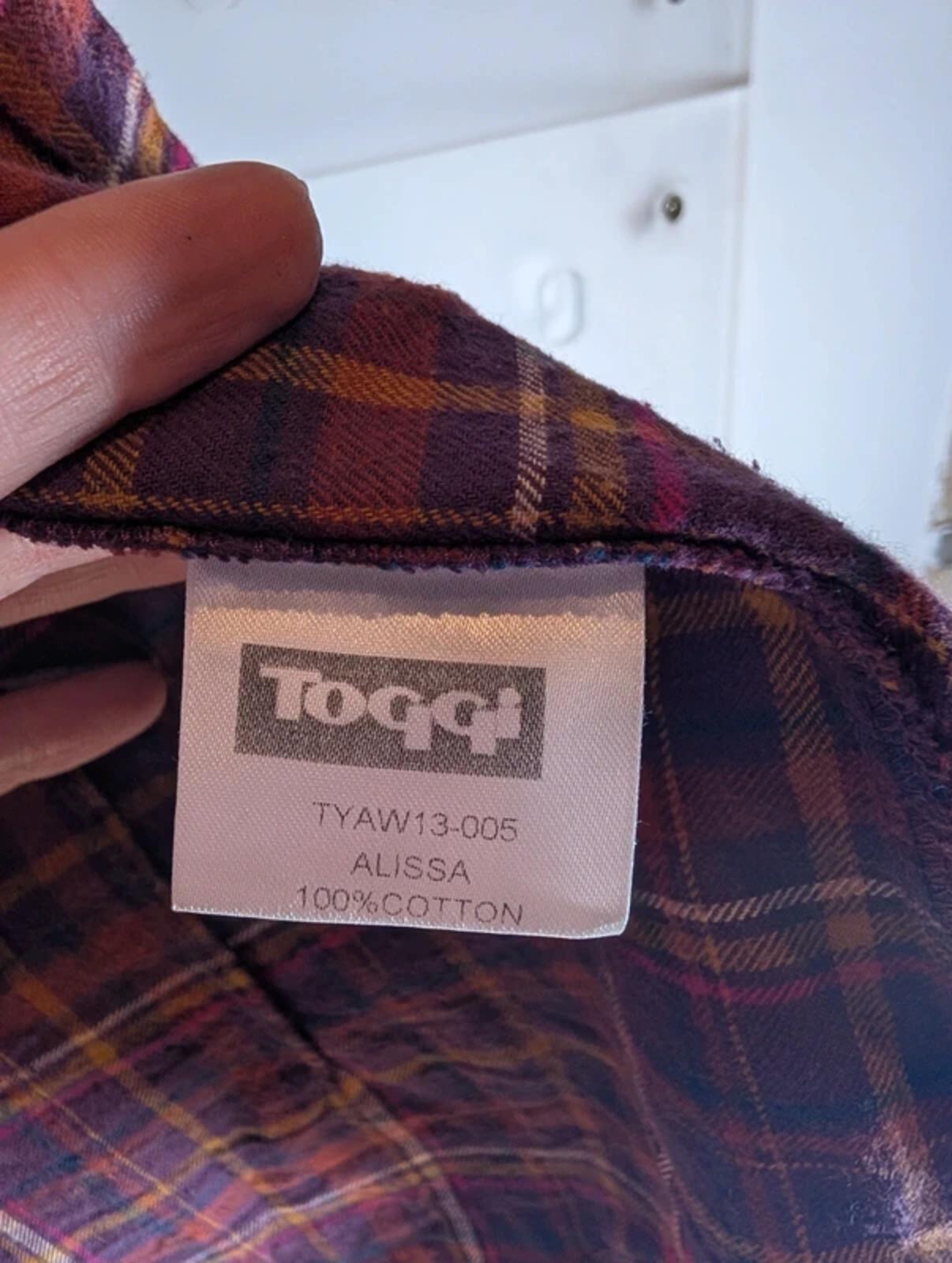 Toggi Alissa Plaid Shirt UK6 Pink Purple Check Cotton Button Up