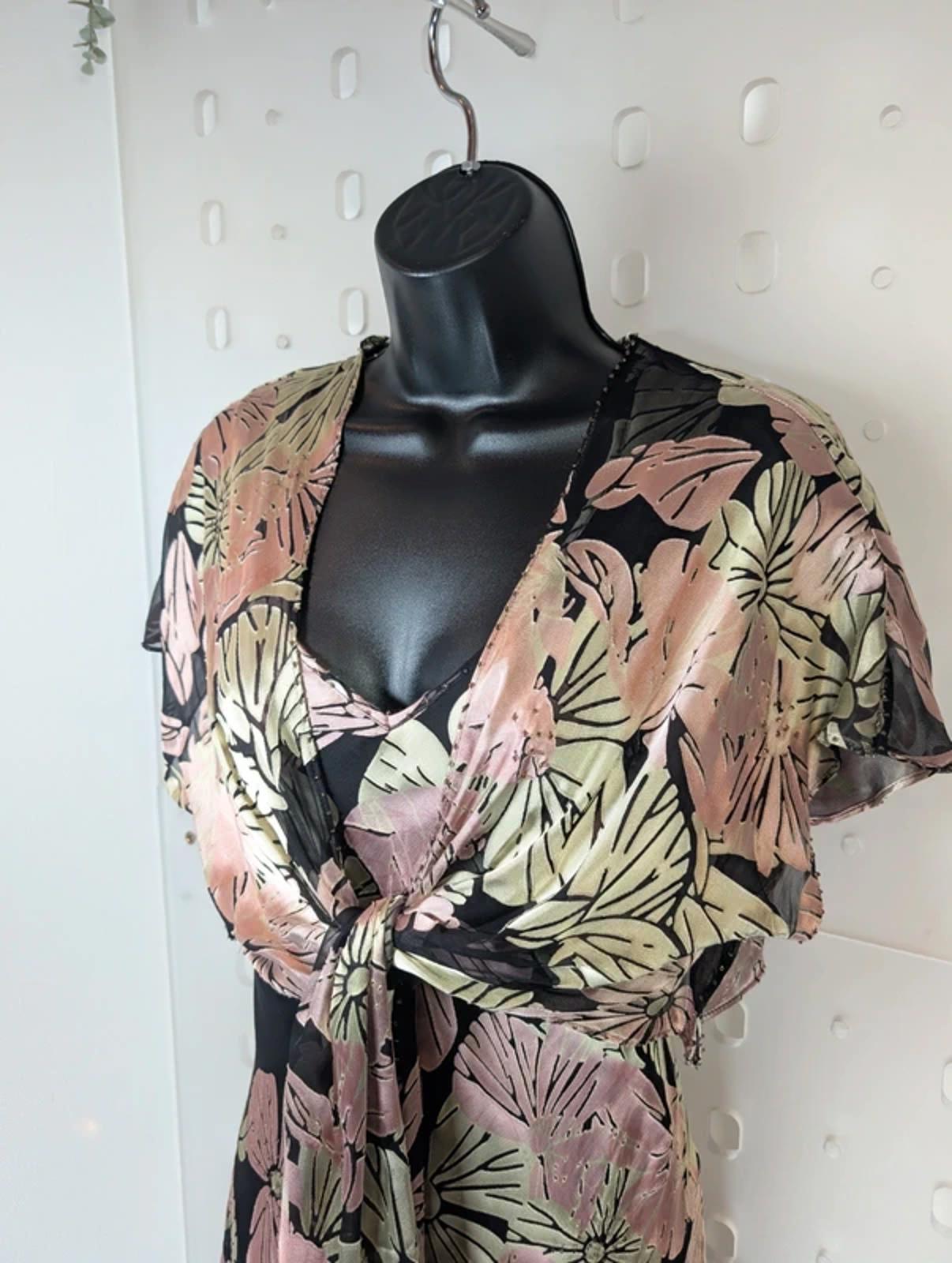 Vintage Windsmoor Silk Blend Bias Cut Maxi Dress UK 10