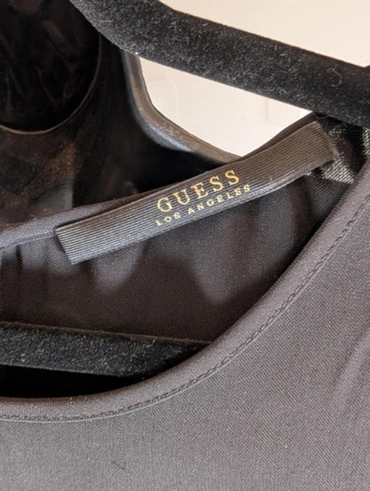 Guess Black Off Shoulder Frill Top XL