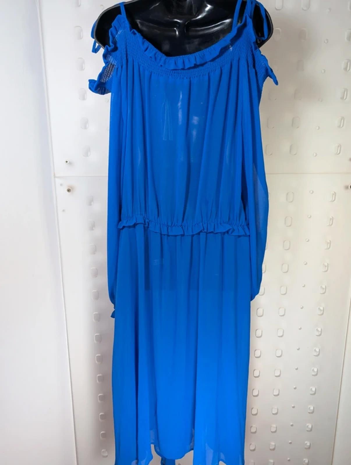 Studio by Preen Cobalt Blue Asymmetric Midi Dress UK 16 NWT RRP £69