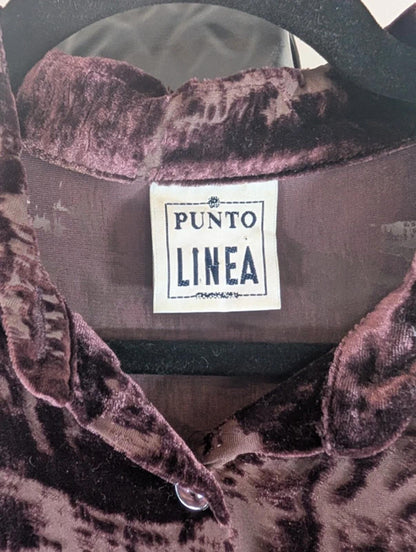 Vintage Punto Linea devoré burnout longline shirt FR42