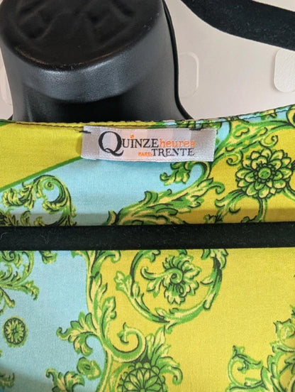 Quinze Heures Trente Paris Printed Draped Dress UK14