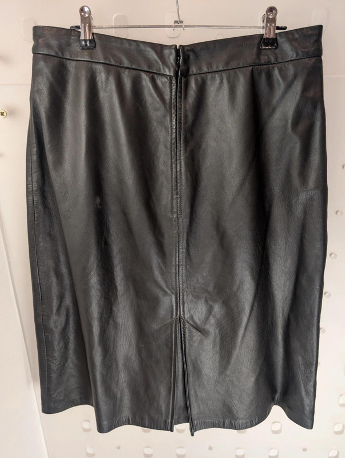 GAP Black Real Leather Midi Skirt – Size 8
