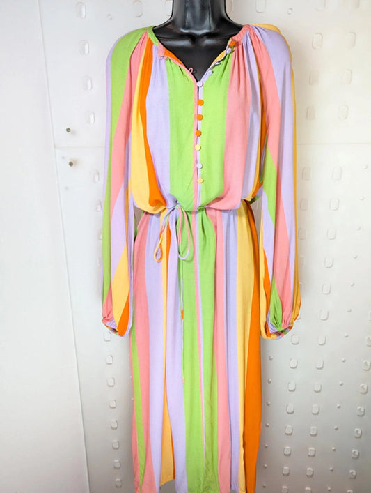 Stine Goya Elia EcoVero Viscose Tie Waist Dress XS Fits up to UK10