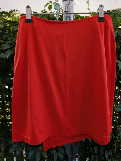 Iceberg Jeans Wrap Mini Skirt Orange UK8/10