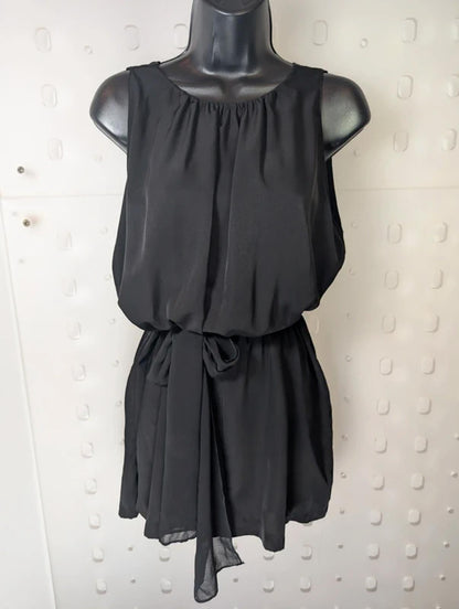 Zara Black Tie Front Playsuit (XS/S)