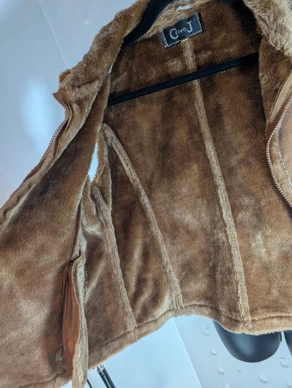 C Five J vintage Y2K faux suede gilet Medium