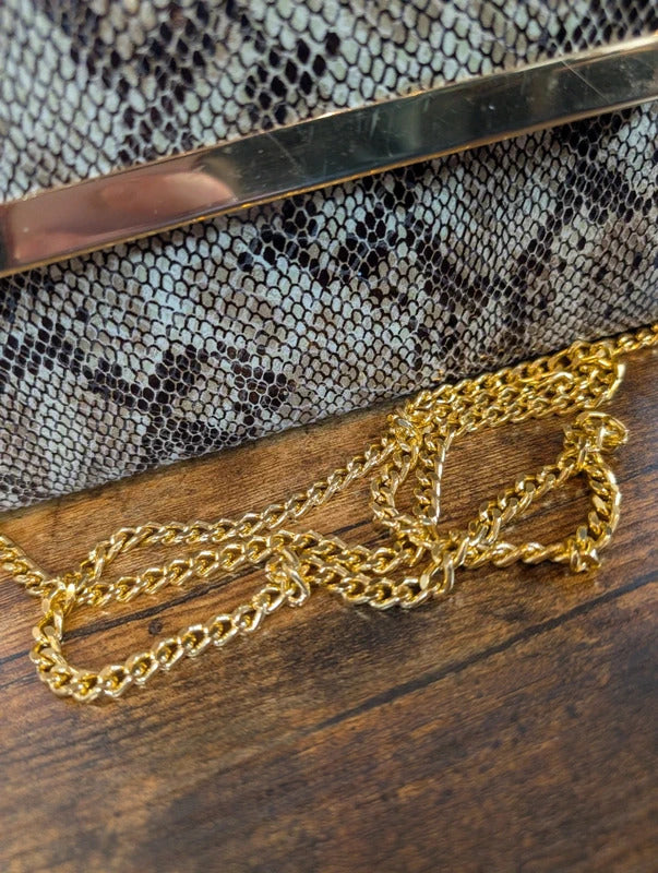 Timothy Hitsman Snakeskin Effect Patent Shoulder Bag Made in Spain