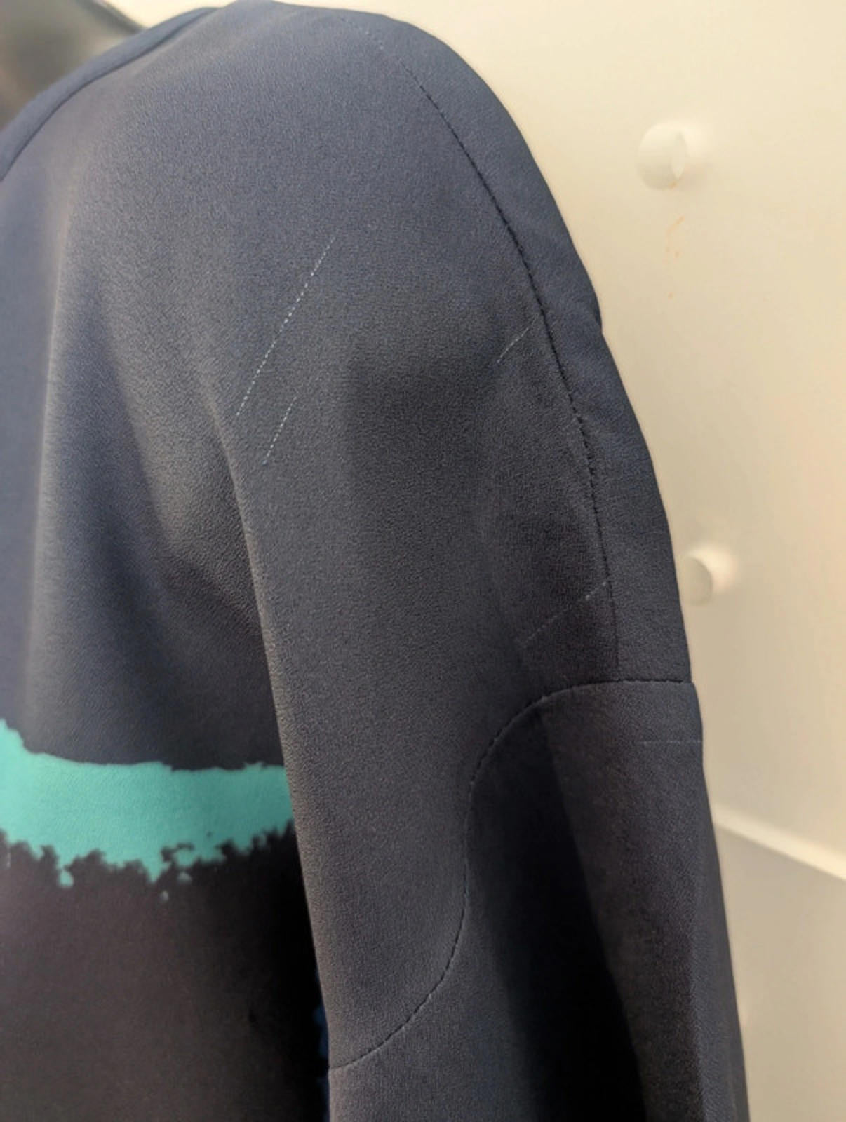 Great Plains Geometric Print Top – Navy Blue Orange – Size M