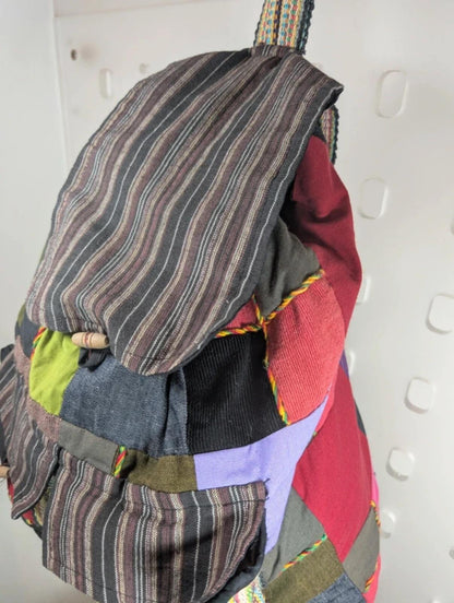 Boho Patchwork Backpack Festival Travel Rucksack Multicoloured