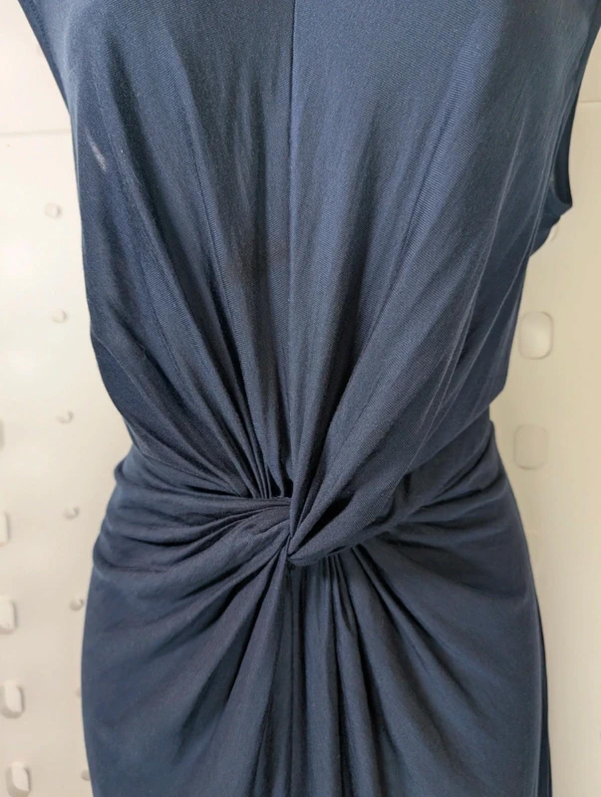 Great Plains navy Tencel knot front dress XS
