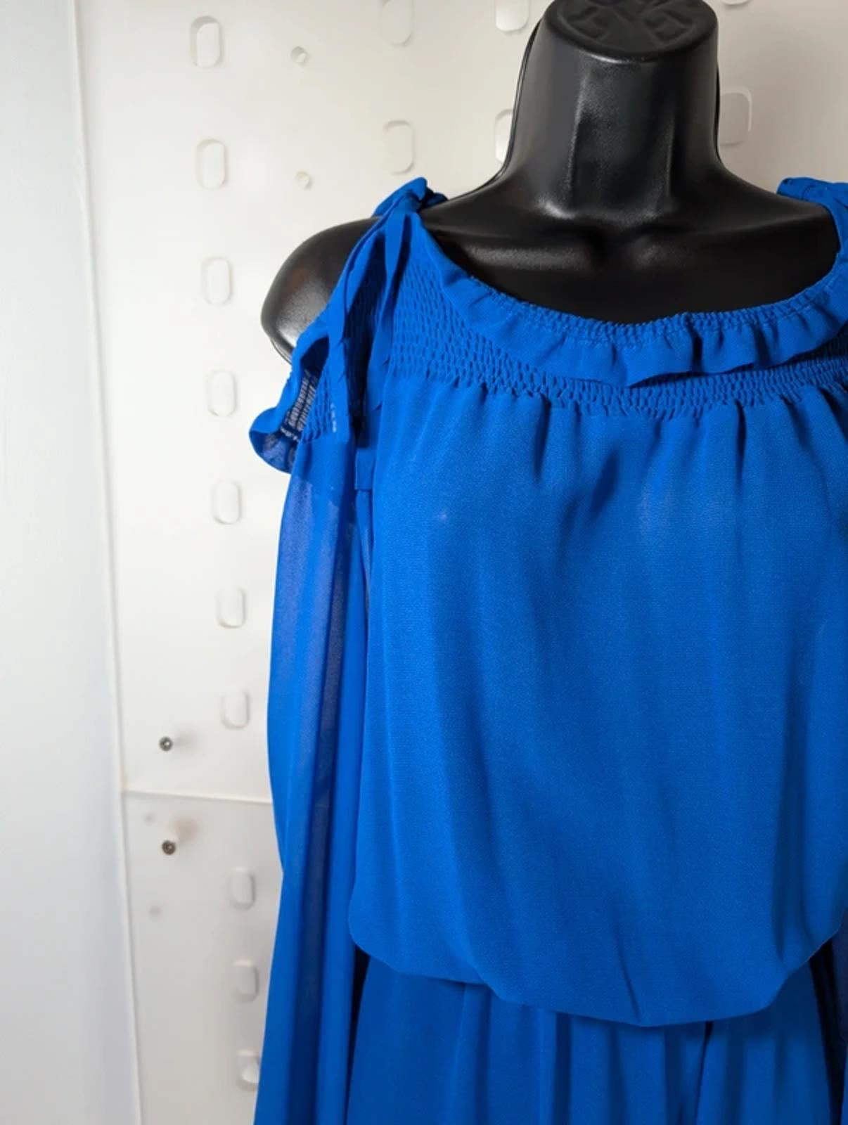 Studio by Preen Cobalt Blue Asymmetric Midi Dress UK 16 NWT RRP £69