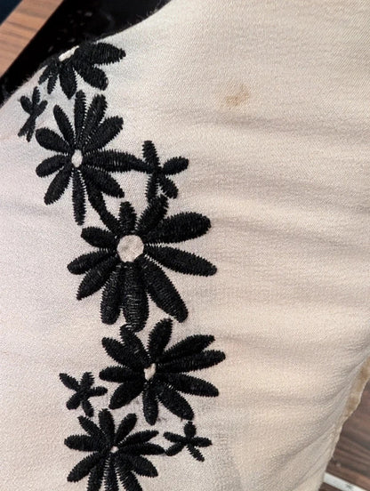 Fabienne Chapot Dune Embroidered Blouse Cream Size 34