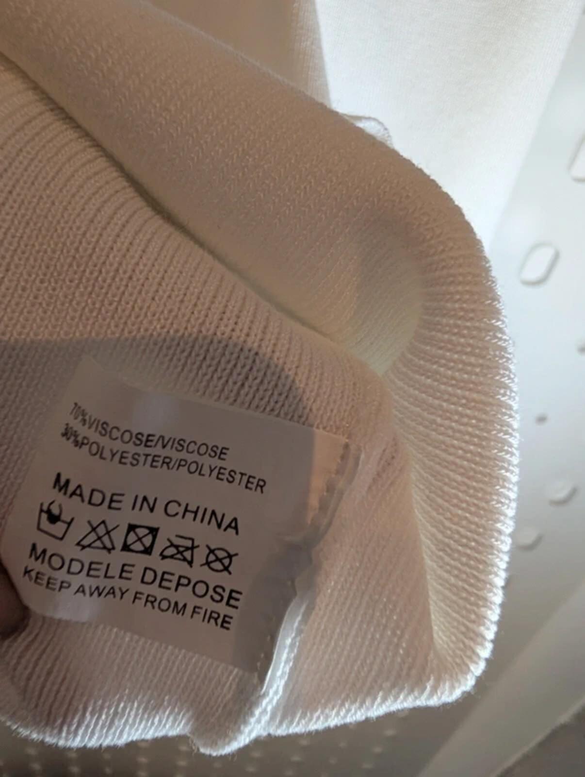 LUC-CE Off White Puff Sleeve Sweetheart Neck Knit Jumper UK10–12