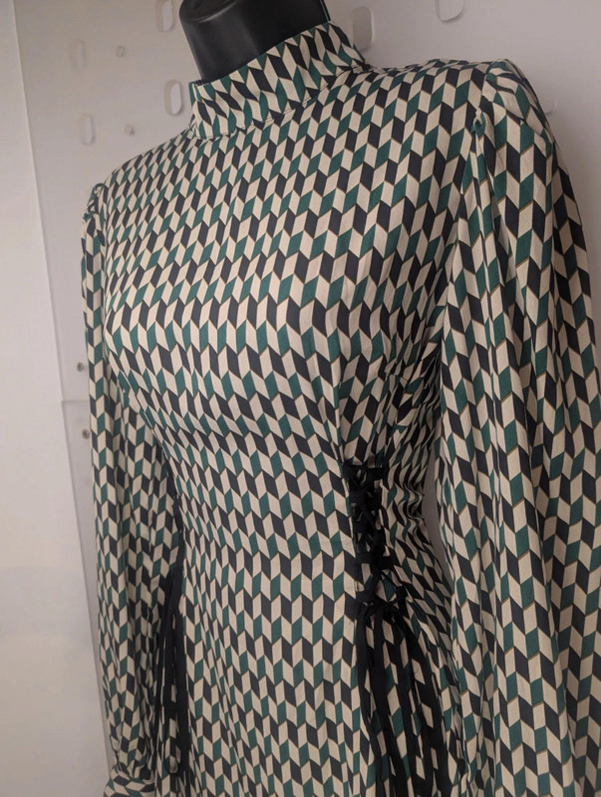 Blue Vanilla geometric print dress UK 10