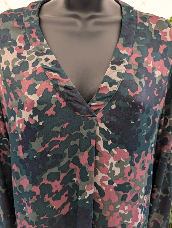 Samsøe Samsøe Hamil Dress Plum Camo Print Size M
