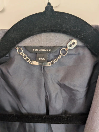 Full Circle Grey Tailored Riding Jacket Blazer UK12