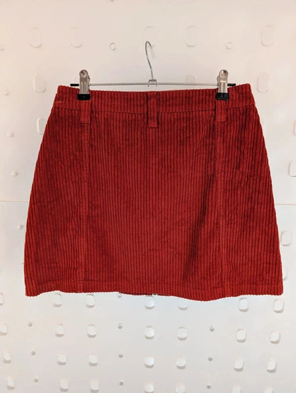 Minga London Burnt Orange Jumbo Cord Mini Skirt XS/S