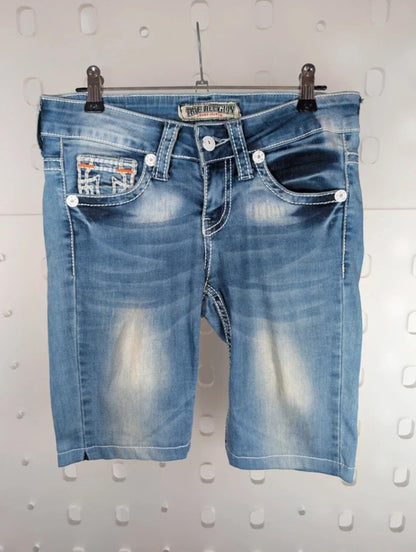 True Religion Denim Shorts Vintage Wash Waist 29