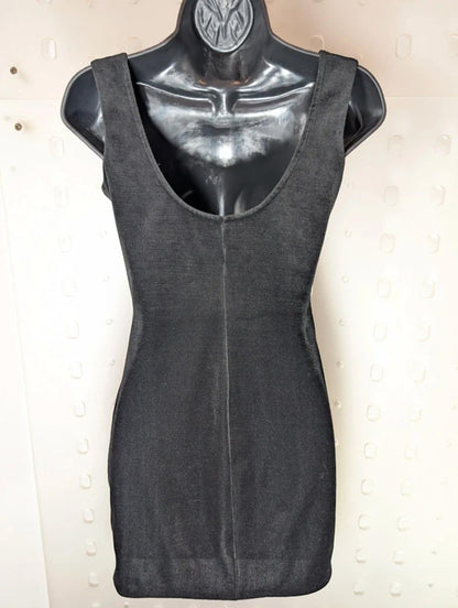 Vintage Dorothy Perkins Black Mini Dress Sweetheart Neckline UK 10