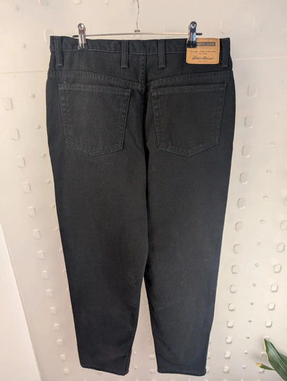 Vintage Eddie Bauer black high-waisted jeans size 14 (W32 L30)