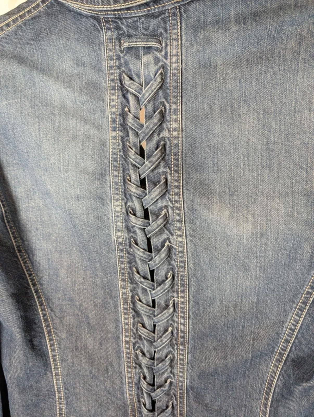 Gérard Darel Denim Jacket Plait Detail Made in Italy Size 40