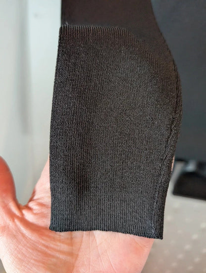 Massimo Dutti Black Crossover Wrap Knit Top Small Balletcore