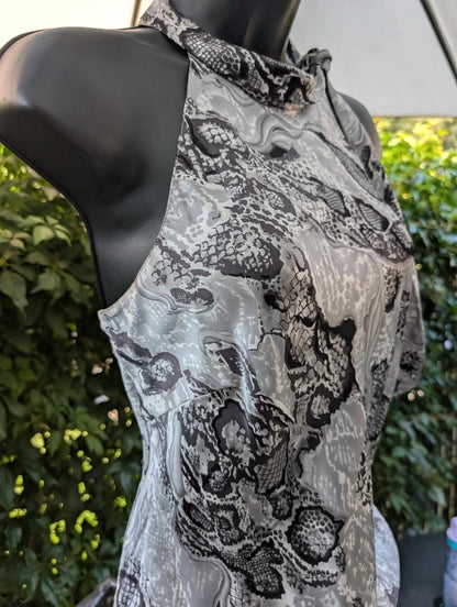 Precis Petite Silk Snake Print Top UK12