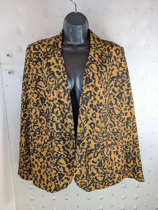 Biba Leopard Print Jacket UK16 Single Breasted BNWT rrp £99