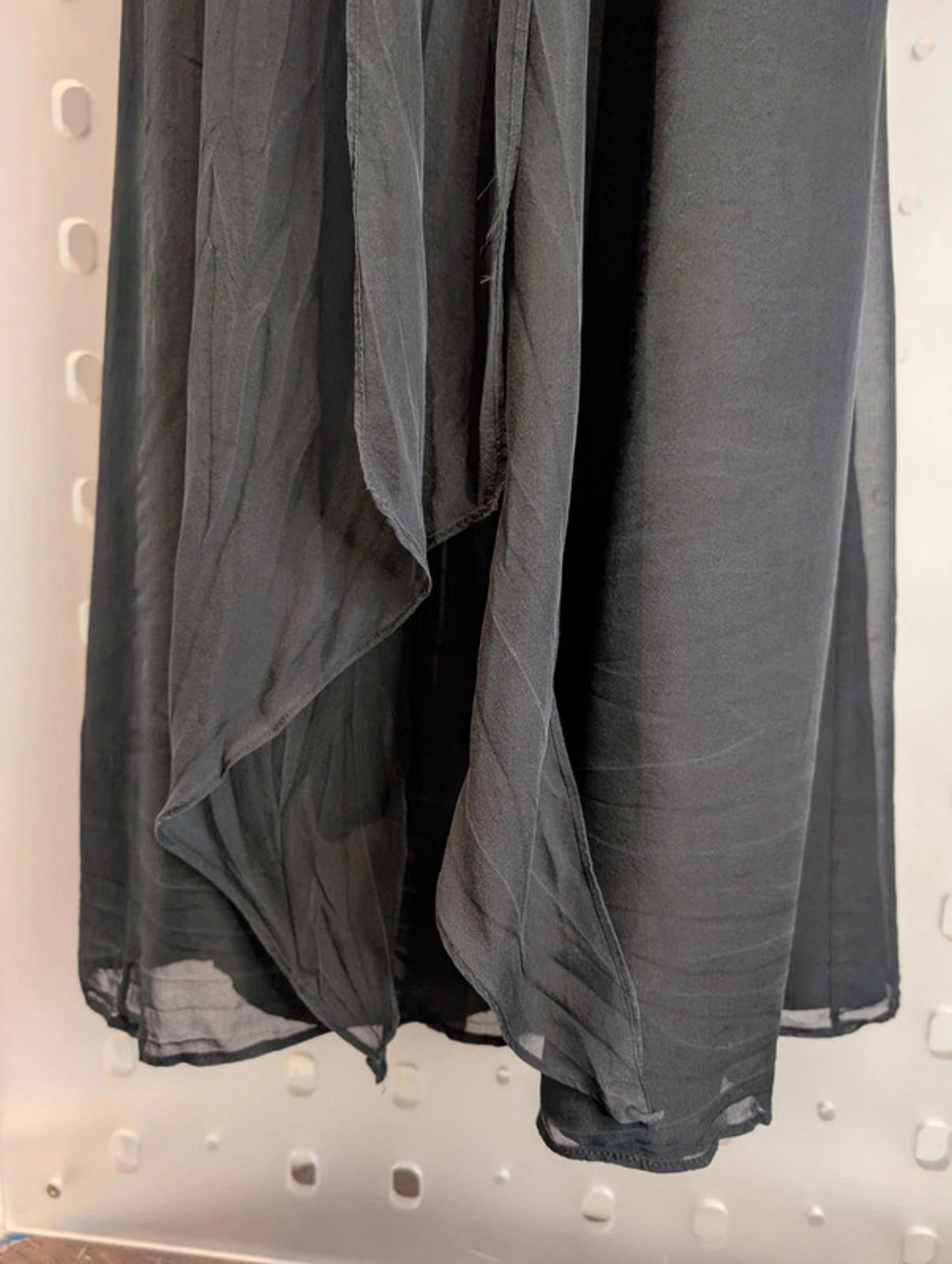 Monsoon Black Silk Beaded Maxi Evening Dress UK 16