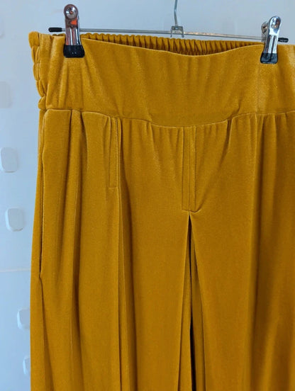 Onjenu Mustard Velvet High Waisted Culottes UK8 Made in France