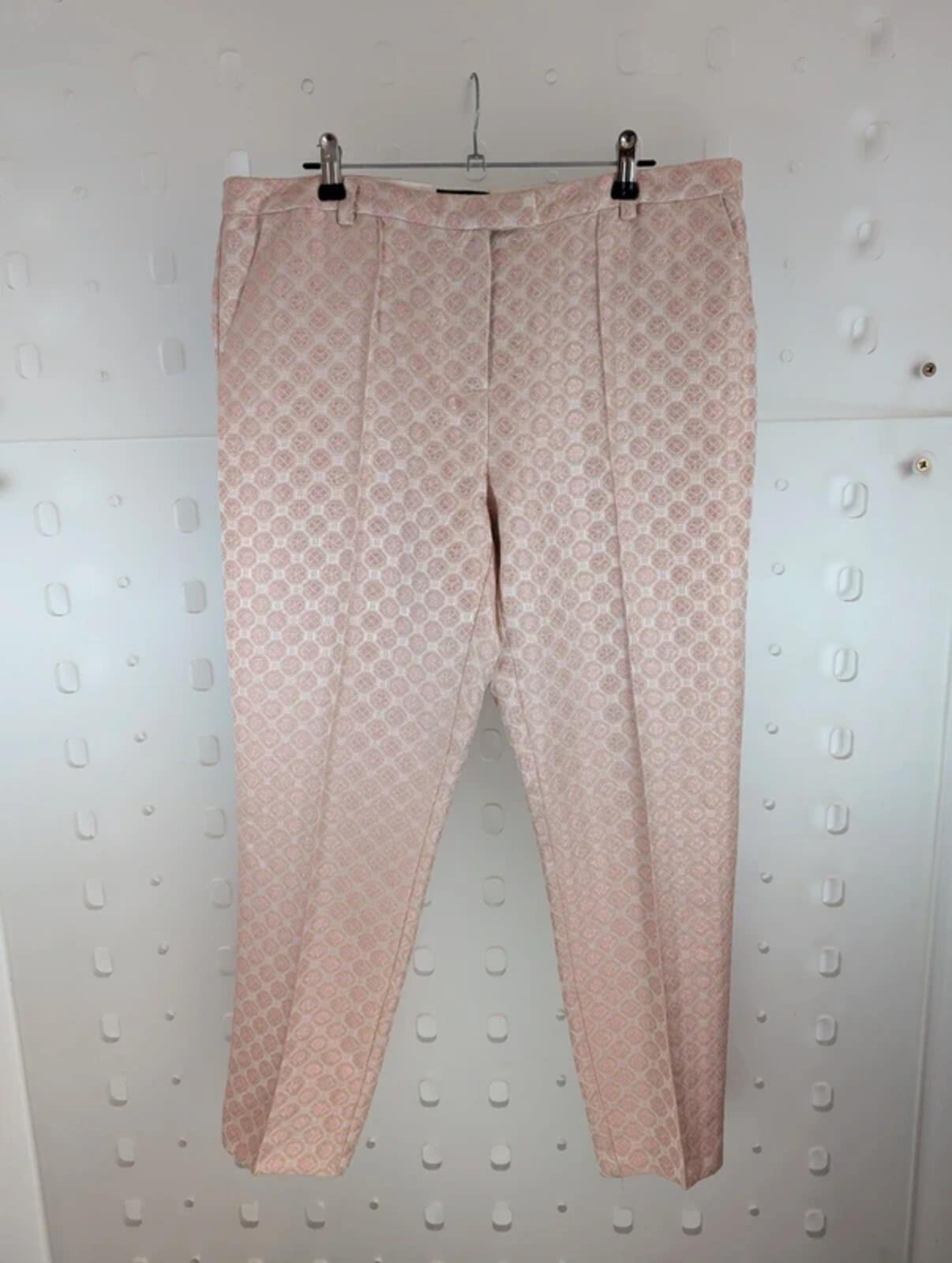 Topshop blush pink Y2K capri trousers UK14