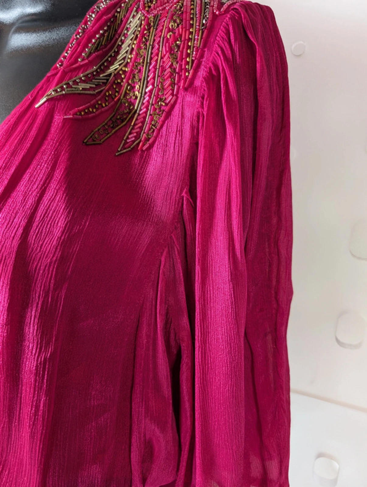 Louizon Astral Fuchsia Occasion Maxi Dress  UK 16 RRP £150