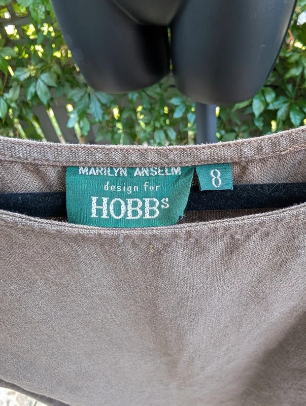Vintage Hobbs by Marilyn Anselm Pure Linen Tabard Dress UK8
