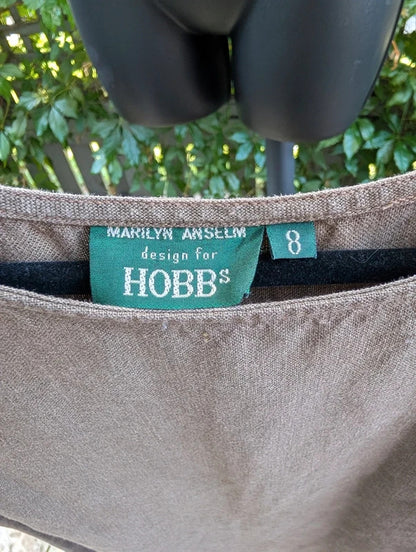 Vintage Hobbs by Marilyn Anselm Pure Linen Tabard Dress UK8