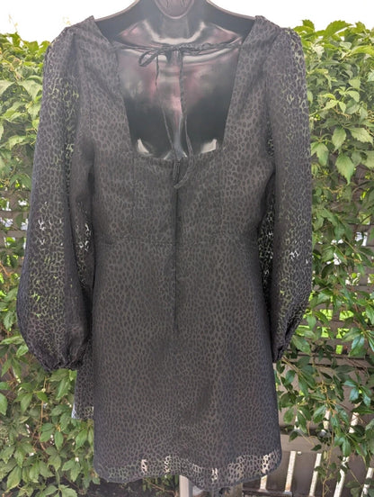 Nobody's Child Textured Mini Dress Black UK12