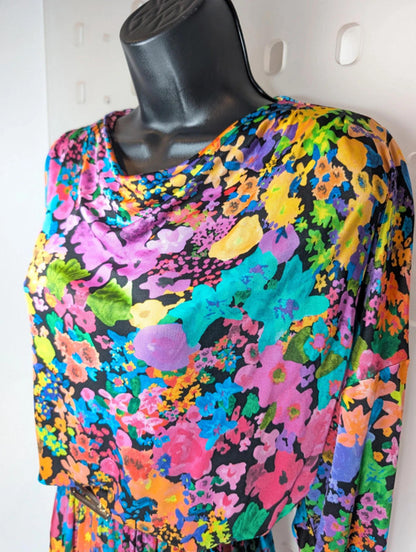 Stine Goya multicolour stretch drape dress – no size label (fits UK 8–12)