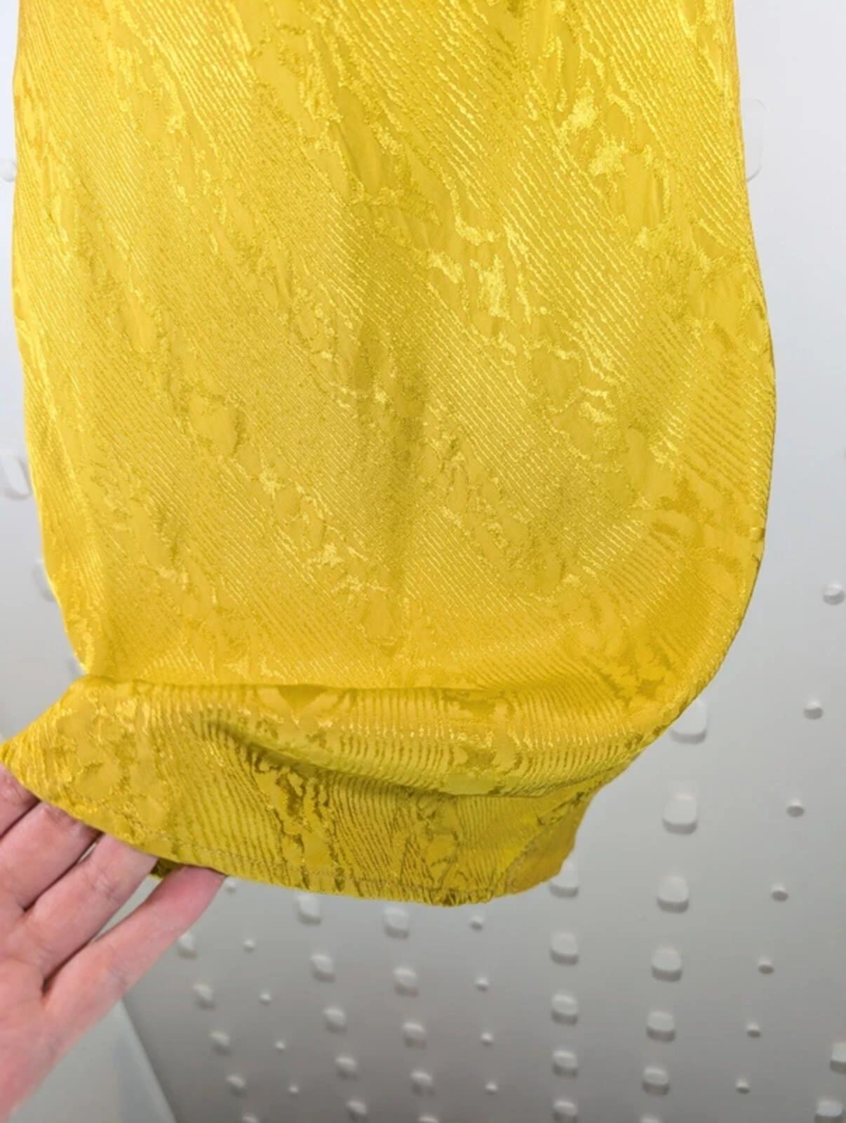 Topshop Satin Slip Mini Dress Yellow UK10