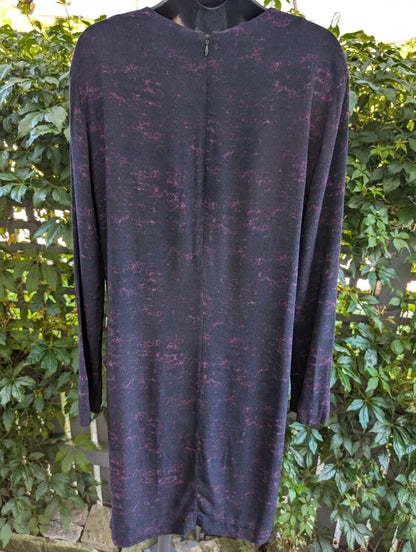 COS Printed Shift Dress Plum Purple EU38
