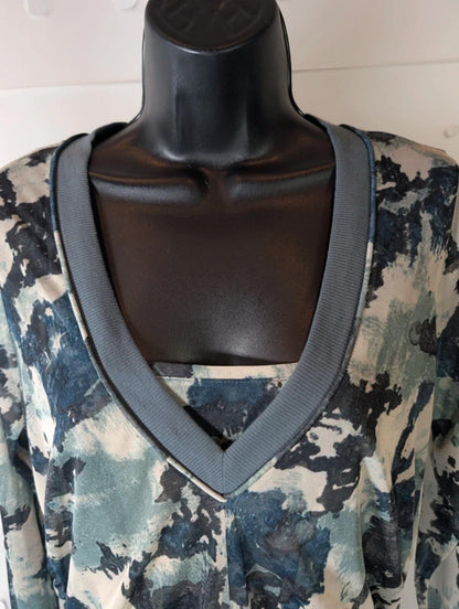 Sandwich Sheer Ruched Dress with Slip Size L RRP £89