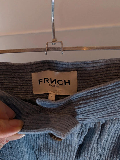 FRNCH Corduroy A-Line Skirt – Powder Blue – Size S
