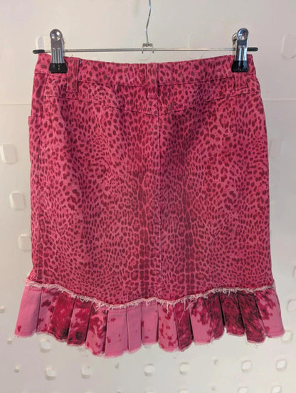 Roberto Cavalli Angels pink leopard skirt (age 10-12 / IT 40)