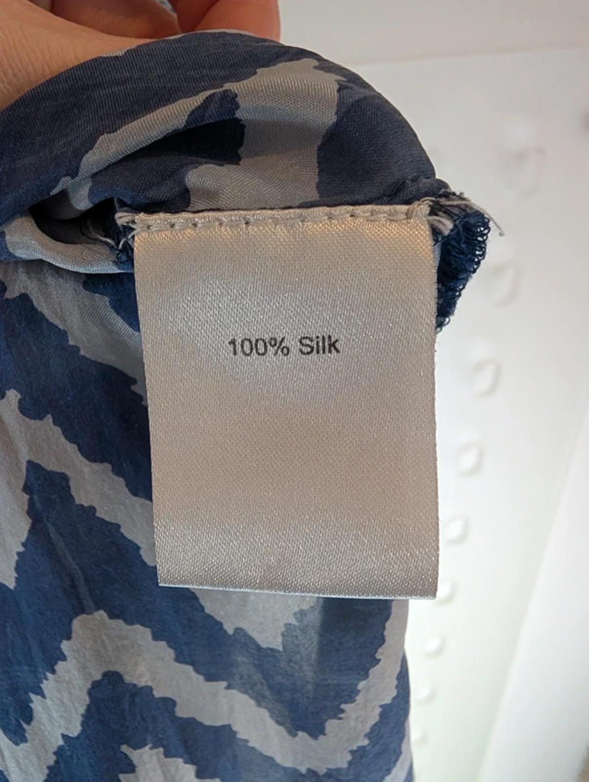 Blink Beach Silk Kaftan Made in India Rope Trim Side Slits UK10