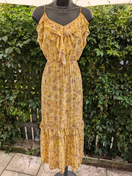 Suncoo Paris Carine Floral Maxi Dress FSC Viscose UK12