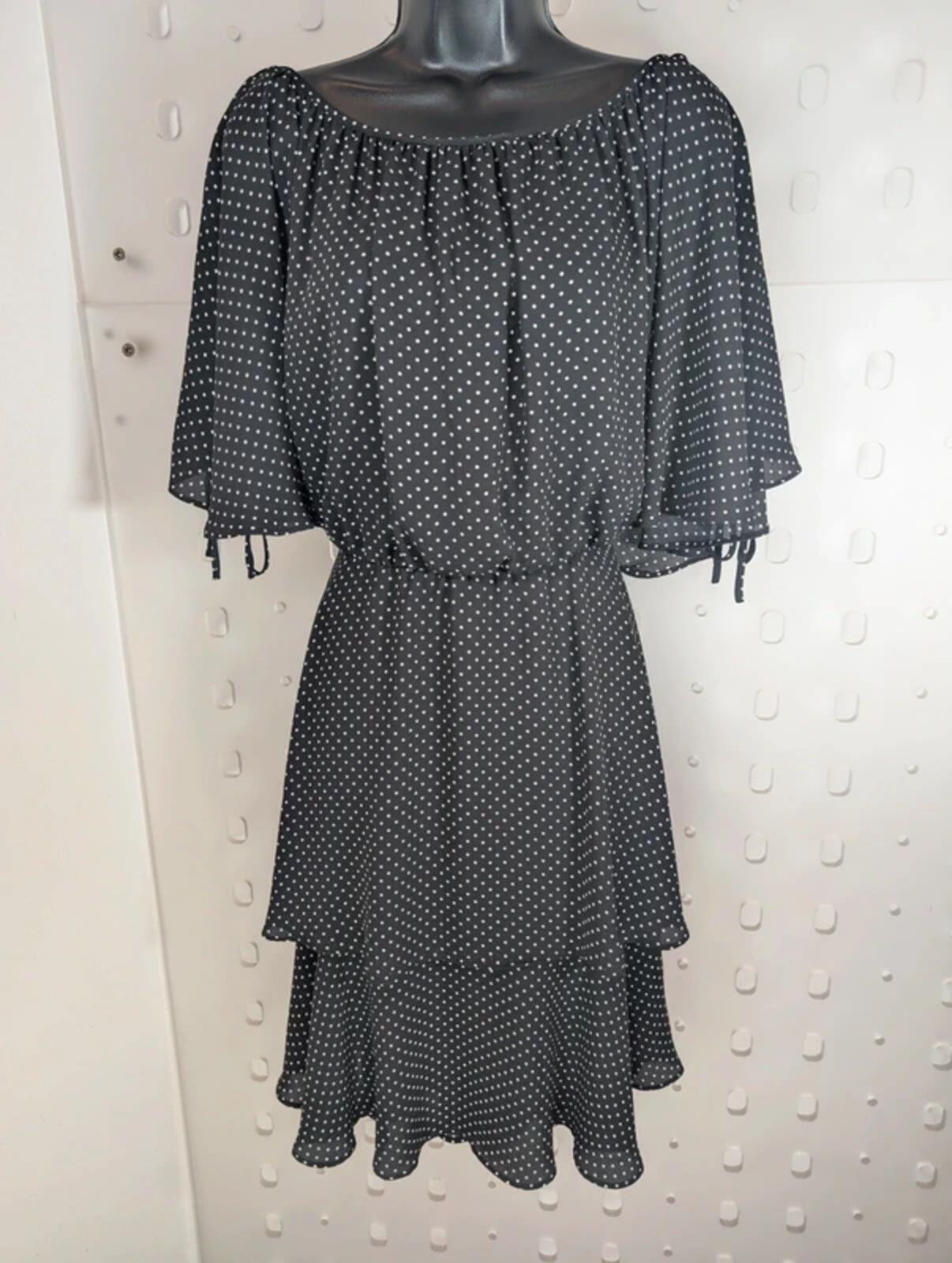 Joseph Ribkoff Polka Dot Dress UK10 Floaty Layered Occasion