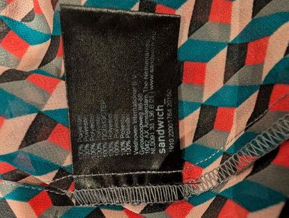 Sandwich geometric print shirt – size UK 10