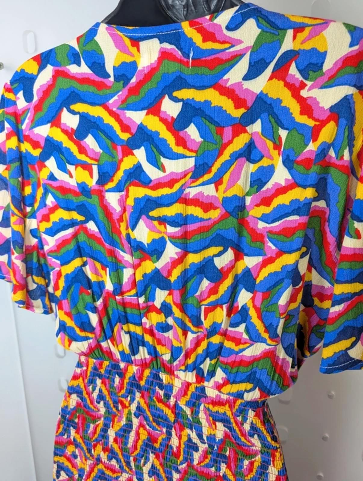 Sweewë Abstract Print Shirred Mini Dress